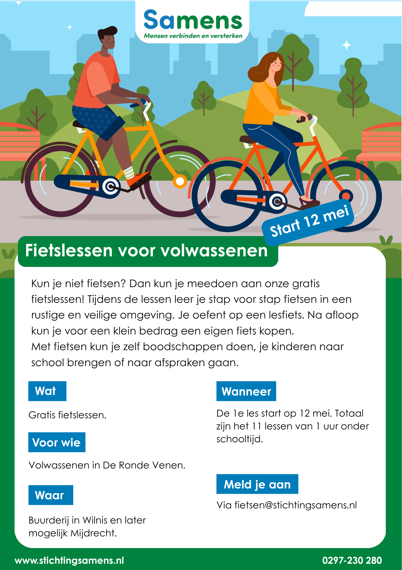 Fietslessen voor volwassenen